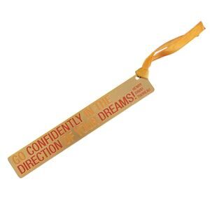 Henry David Thoreau Bookmark Dreams Quote Goldtone‎ Metal Etched Ribbon Sacchi